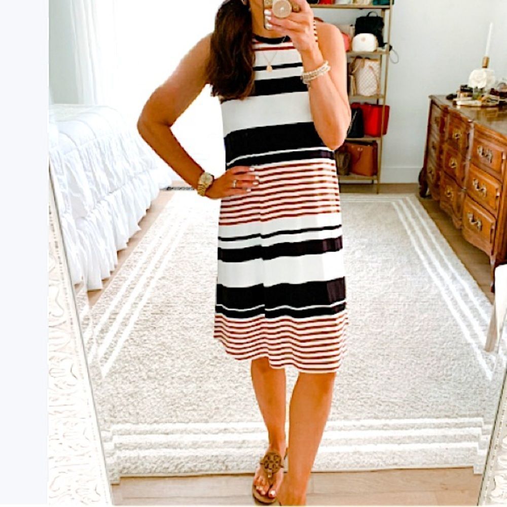 Loft tie back swing dress size small but runs big fits more like med/large NWOT